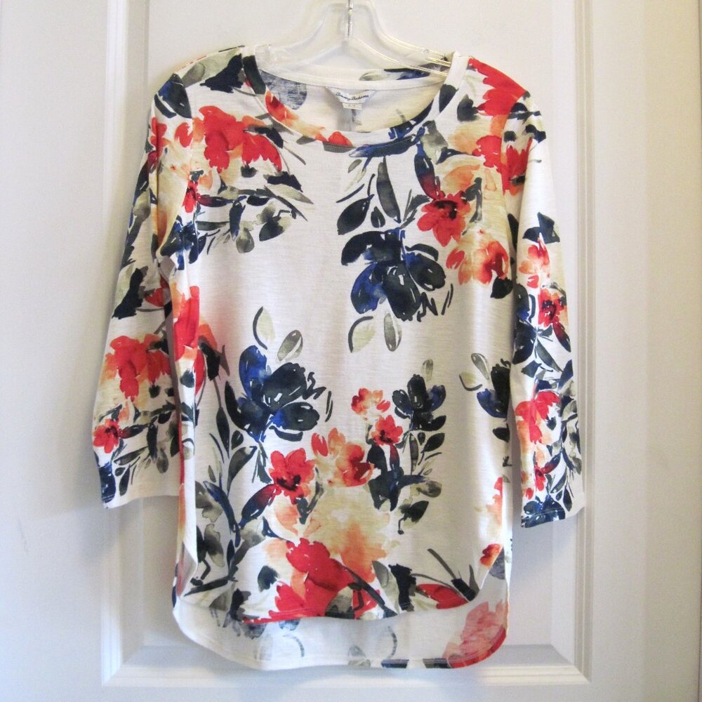 Tommy Bahama 3/4 Sleeve Floral Cotton Top